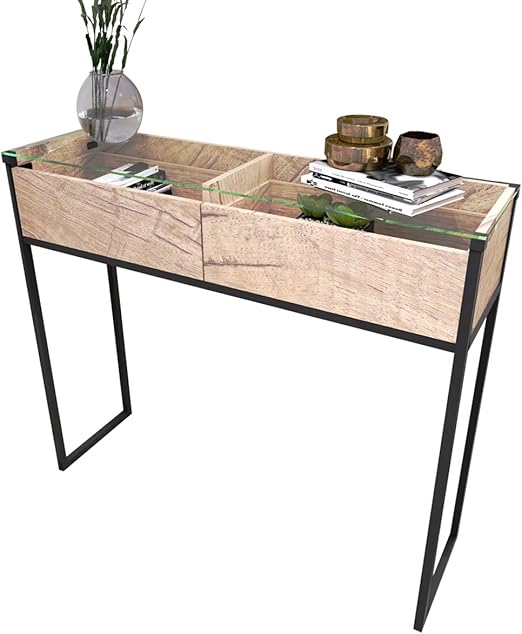 Amazon Com Tilly Lin Clear Glass Top Console Table Sofa Table