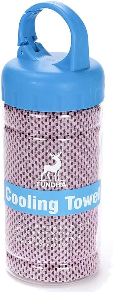 Sports Towel Microfiber Towel Fast Dry Ice Cooling Towel for Instant Cooling Relief, Cool Cold Towel for Yoga Beach Golf Travel Gym Sports Swimming Camping as Cooling Neck Headband (Pink)