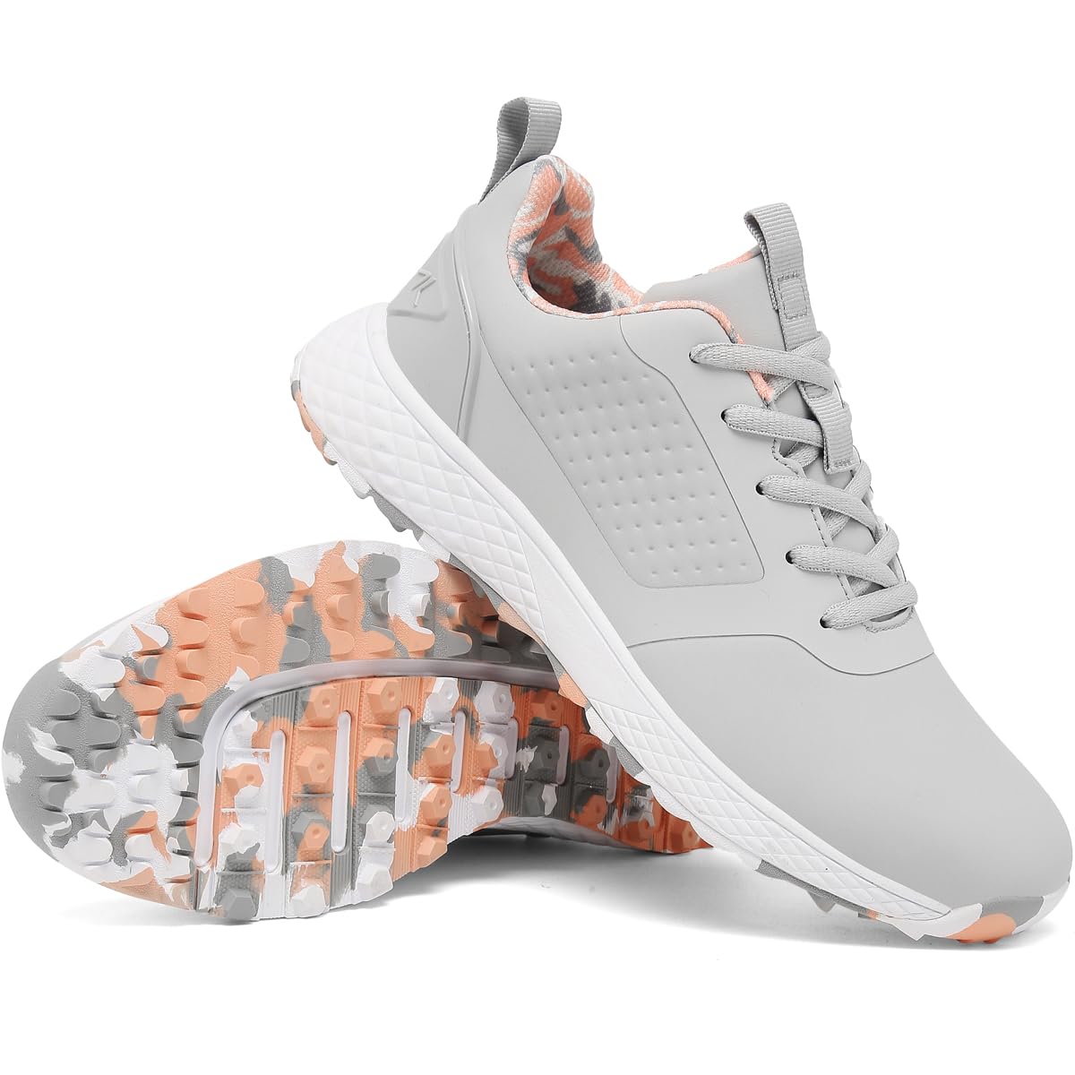 Photo 1 of ULTIANT Women Golf Shoes Spikeless Waterproof Golf Sport Sneakers Size5-9.5(Grey,42)