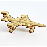 Lovisun Bullet Shell Military Vehicle Sculptures - Handmade Tank, Airplane, Warship Metal Art Decor for Home, Office, Study Room for Men, Veterans (Fighter Model)