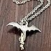 Men's Vintage Stainless Steel Tribe Gothic Dragon Sword Pendant Biker Necklace Silver Gold 20inch Chain