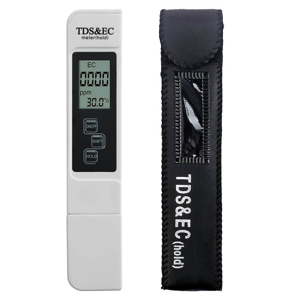 MacDoDo Digital Water Quality Tester,Professional TDS,EC and Temperature Meter,0-9990ppm,0-9990us/cm,+/-2% High Accuracy for Drinking Water,Hydroponics,Gardening,Aquariums,Pools and Spas(TDS-EC)