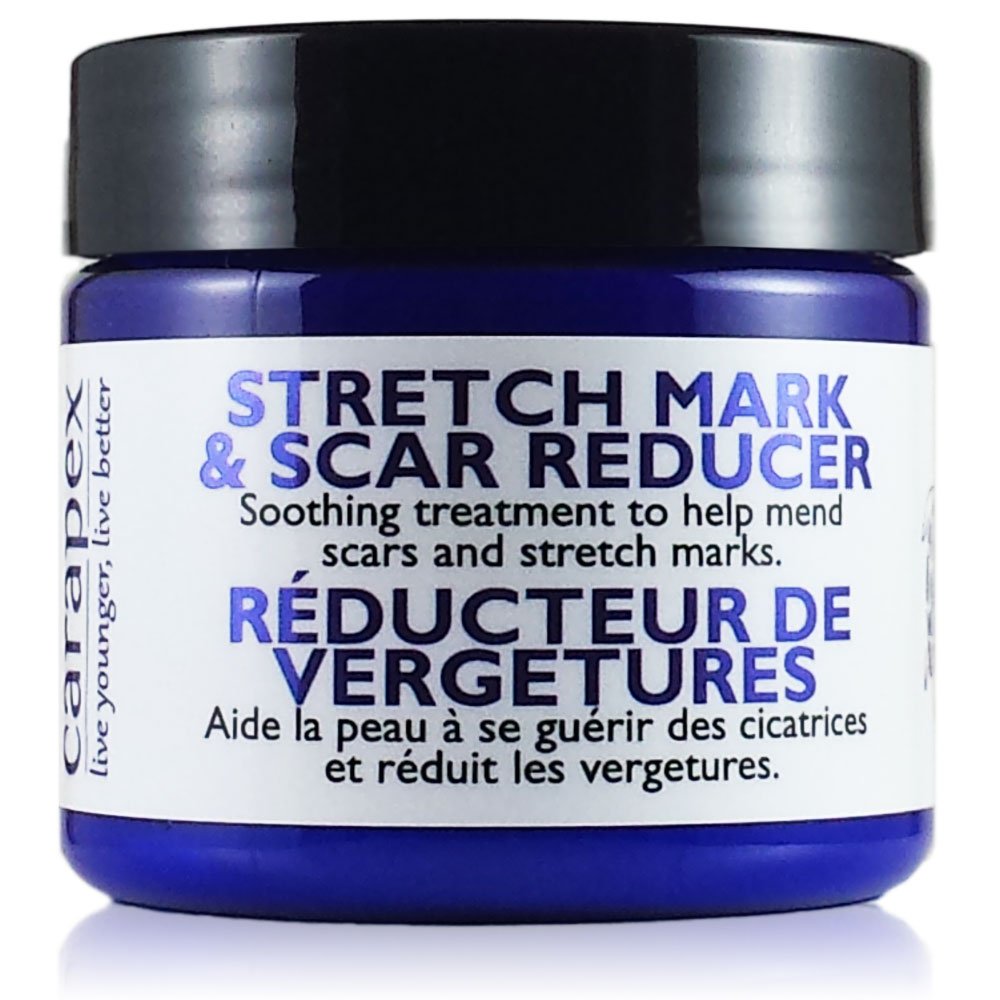 Amazon Com Carapex Stretch Mark Scar Reducer Cream 98 Natural For Pregnancy Marks Weight Loss Marks Tightening Firming Unscented With Shea Butter 4oz Maternity Skin Care Products Beauty