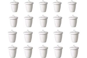 GSC International CHF-15-20 Porcelain Crucibles with Lids, High-Form, 15ml, Pack of 20