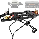 Outdoor Grill Stand for Weber Q1200, Q1000, Q2200, Q2400, Portable Grill Cart for Blackstone 17"&amp; 22" Table Top Griddles, for Weber Grill,Griddle Stand for Blackstone,for Travel and Camping