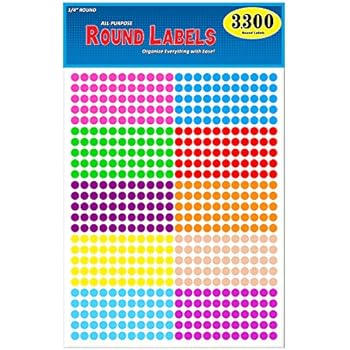 Amazon.com : Avery Removable Color Coding Labels, 0.25 Inches, Assorted ...