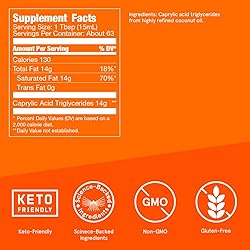 Bulletproof Brain Octane C8 MCT Oil, 32 Ounces