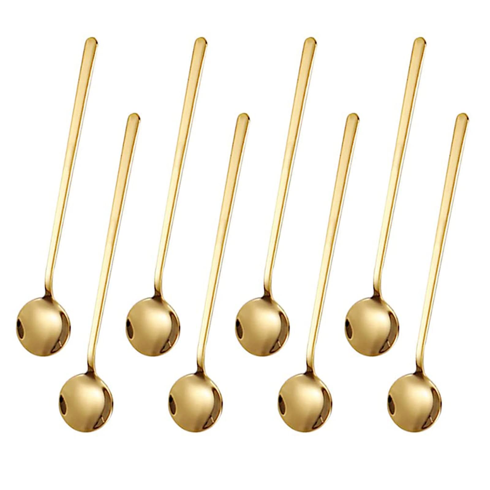 Bantre Pack of 12 Gold Coffee Spoons, Classic Coffee Spoons, Small Coffee Spoons, Stainless Steel Teaspoons, Dessert Spoons, Spice Spoons, for Party, Coffee, Fruit