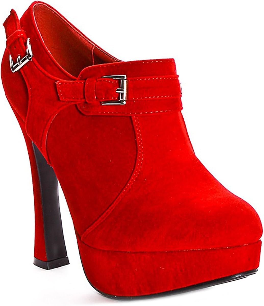 cheap red platform boots