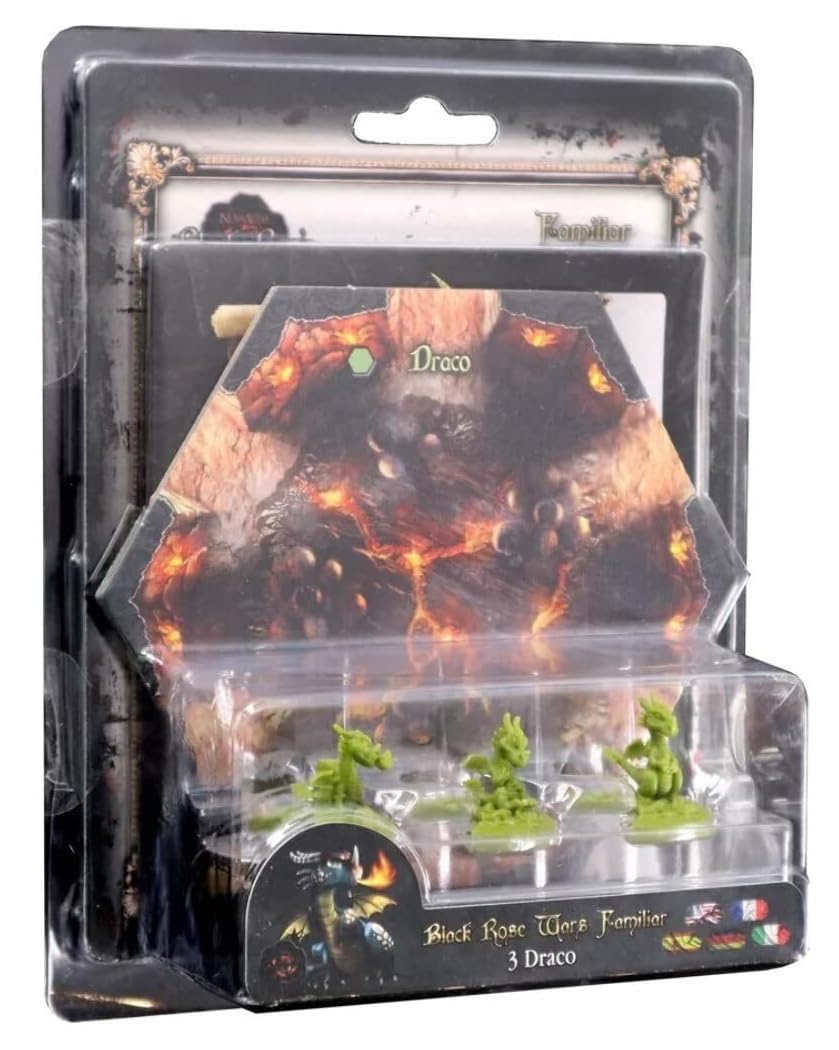Black Rose Wars: Familiars: Draco Unpainted Miniatures by Ares Games TTRPG RPG Compatible with Black Rose Wars Mixed