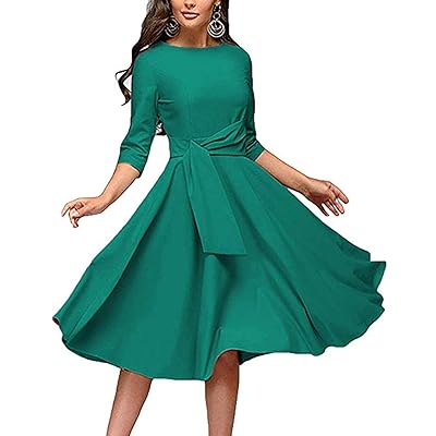 Womens Elegance Pleated Audrey Hepburn Style Round Jamaica