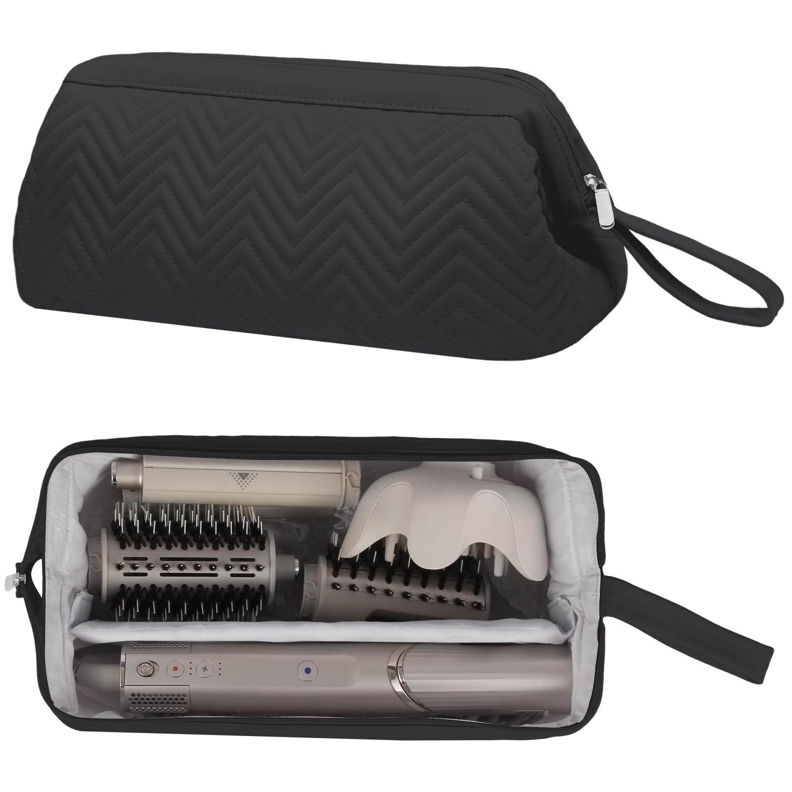GENCAN Travel Case for Shark Flexstyle, Portable Storage Bag for Shark Flexstyle Hair Styler, Carrying Case for Flex Style 4-in-1 Air Styler & Hair Dryer(Black)