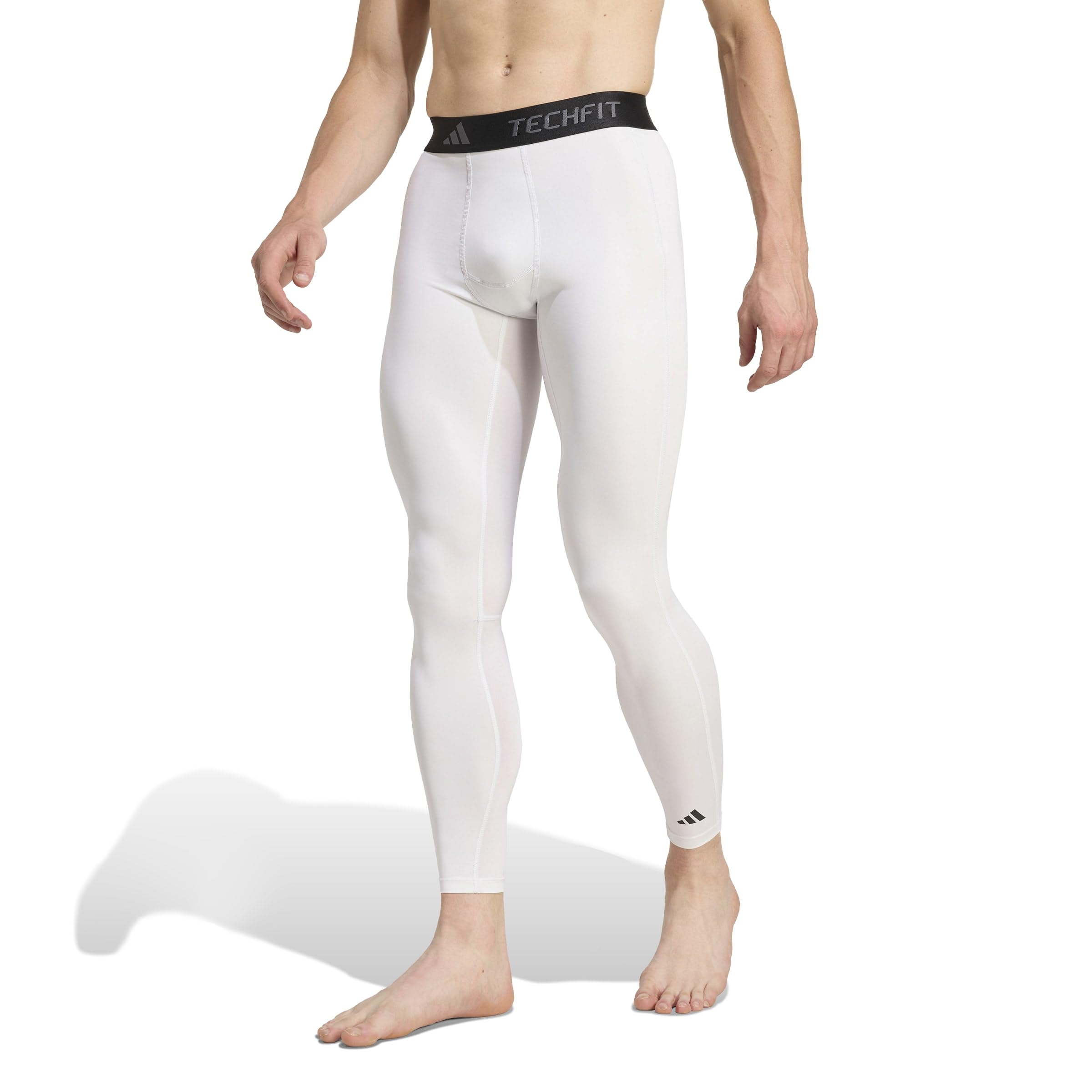 Photo 1 of adidas Men's Techfit Compression Training Long Tights, White, XX-Large/Tall