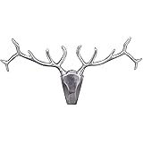 Amazon.de: Kare Deko Geweih Texas Big, Wanddeko Stierkopf, silber (H/B