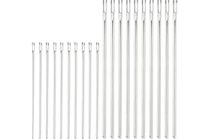 PATIKIL 20 Pcs Doll Hair Rerooting Needles, 0.6mm/0.8mm Wig Metal Knitting Needles for DIY Crafts Making Supplies Replacement