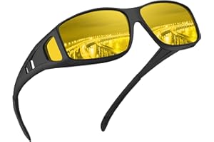Tnnaiko Night Driving Glasses Night Vision Glasses Fit Over Glasses Sunglasses for Men Polarized Sunglasses