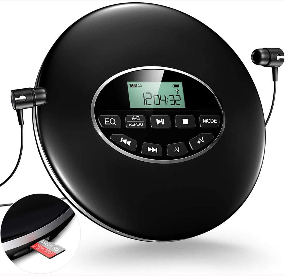 Ttdbd CDPlayer tragbar mit Kopfhörern LCDDisplay Programmiert Wiedergabe Persönlicher CD