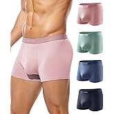 Casey Kevin Mens Boxer Briefs Soft Cotton Underwear Moisture-Wicking Breathable Trunks Tagless Underpants for Men Pack