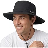 TOP-EX UVCoolix&trade; Cooling Wide Brim Sun Hat for Men, UPF 50+, Adjustable | 360&deg; perforated airflow, wired edge shapes coverage, sunglasses holder, for fishing and hiking, three sizes fit 22.4-25.6 in