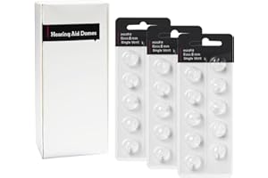 KH HAIKE Hearing Aid Domes for Oticon Replacements, Oticon Minifit Single Vent Bass Domes (8 mm/3 Packs）, Universal Domes for Oticon Hearing Aid Supplies.