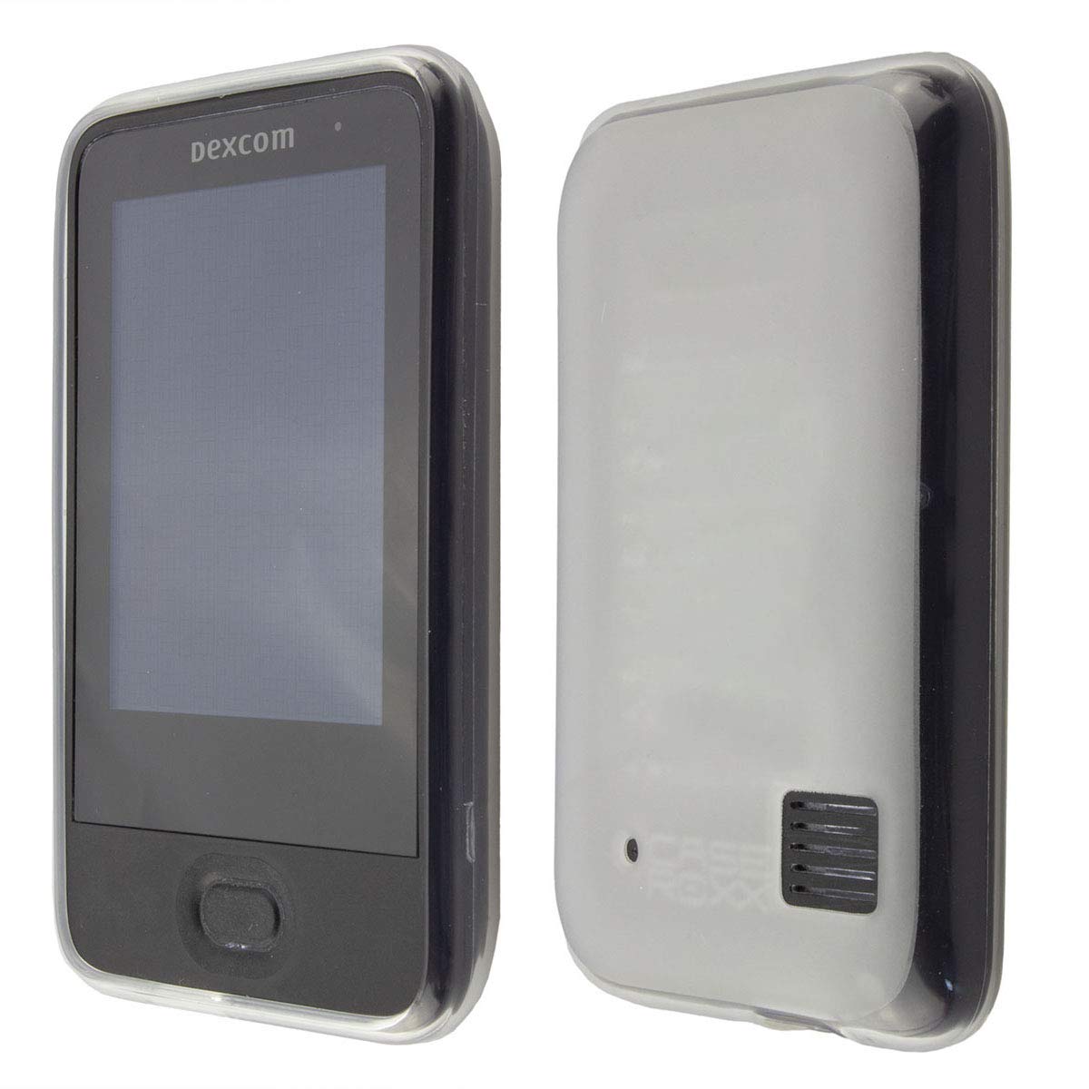 caseroxx TPU-Case in white-clear for Dexcom G6 Receiver – shockproof & precise fit — image 1