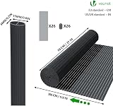 VOUNOT PVC Privacy Screening Fence 80x300 cm Grey with Reinforced Struts view 5