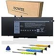 OUWEE 4GVMP Laptop Battery Compatible with Dell Latitude 5400 5500 Precision 3540 Inspiron 7590 7591 7791 2-in-1 Series 1V1XF R8D7N RF7WM 0RF7WM 9JRYT 09JRYT 0X77XY 0C5GV2 7.6V 68Wh