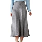 Beralst Women's Pleated Knit Sweater Midi Skirts