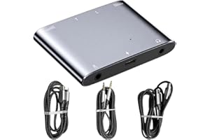 Gorilley Dual Stereo Sound Card Audio Interface Adapter for Livestreaming for Live Singing and Recording