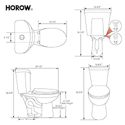 HOROW 21 Inch Tall Toilets, Extra High Toilets with