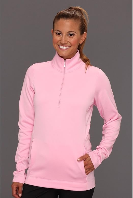 pink half zip nike