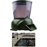 AFGSsm 4.5L Pond Fish Feeder, Automatic Fish Feeder for Pond, Timer High Capacity, Battery-Powered for Vacations &amp; Hot or Cold Weather