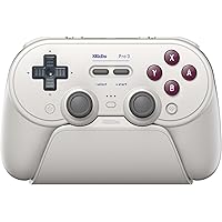 8BitDo Pro 3 Bluetooth Controller for Switch/Switch 2 – TMR Joysticks, Swappable ABXY Buttons, Pro Back Buttons, Charging Doc