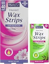 Beauty Formulas Wax Strips Aloe Vera & Vitamin E – 152 Strips Hair Remover view 2
