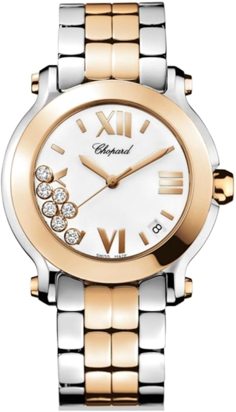 Chopard Happy Sport II Ladies Two Tone Diamond Watch 278488-9001