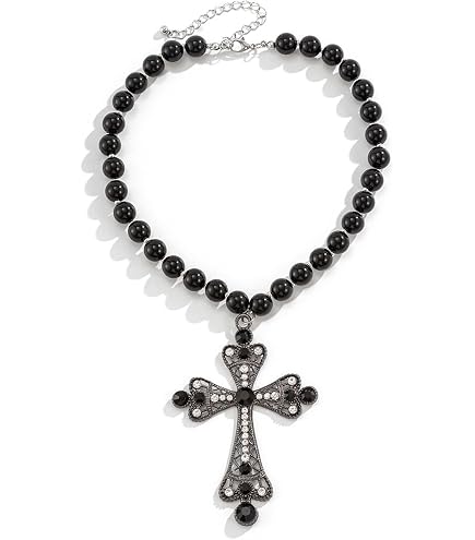Amazon.com: Pearl Cross Necklace Big Cross Pendants Necklaces for