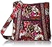 Vera Bradley Women's Cotton Hipster Crossbody Purse, Rosewood, One Size
