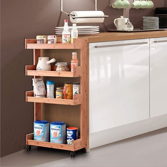 Yajun Cocina Carrito Almacenamiento Organizador De Estantería Móvil