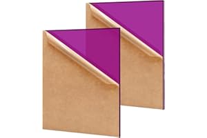 Eszeoee 2 Pack 12'' x 16'' Translucent Purple Acrylic Sheet, 3mm Thick Acrylic Plastic Sheets Plexiglass Boards for Laser Cutting and DIY Craft Projects