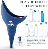 Sunany Female Urinal Silicone Funnel - Portable Standing Urination Device Blue view 5