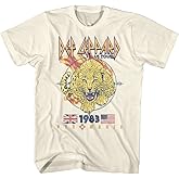 Def Leppard Rock Band Pyromania '83 US Tour Adult Short Sleeve T Shirt Graphic Tees