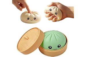 2026 New Dumpling Squishy,Handmade Pressure Relief Balls with Food Steamer Squeeze Dough Ball for Office & Home Relaxation,So