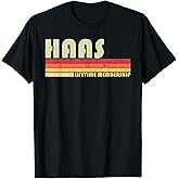 HAAS Surname Funny Retro Vintage 80s 90s Birthday Reunion T-Shirt