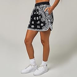 DIOTSR Mens Graphic Athletic Shorts Boho Paisley