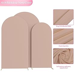 Wokceer Wedding Arch Cover (7.2FT, 6.6FT, 6FT) Set