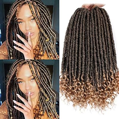 6pcs Lot Crochet Faux Locs Straight Curly Ends 16 Inch Short