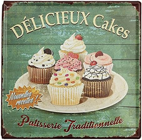 KISSMYTWINS Cake Tin Sign Vintage Metal Plaque Poster Bar Pub Home Wall Decor
