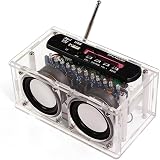ZYWUOY DIY FM Radio Speaker Kit with LED Indicators and Remote 5V view 8