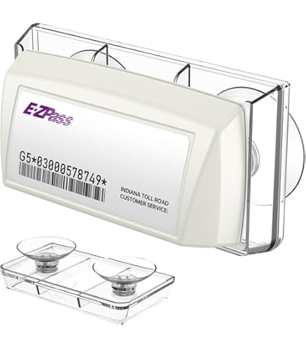 Suction Cup EZ Pass 2024 EZ Pass Holder - Universal Toll Transponder Mount For Most States Universal Toll Pass Holder