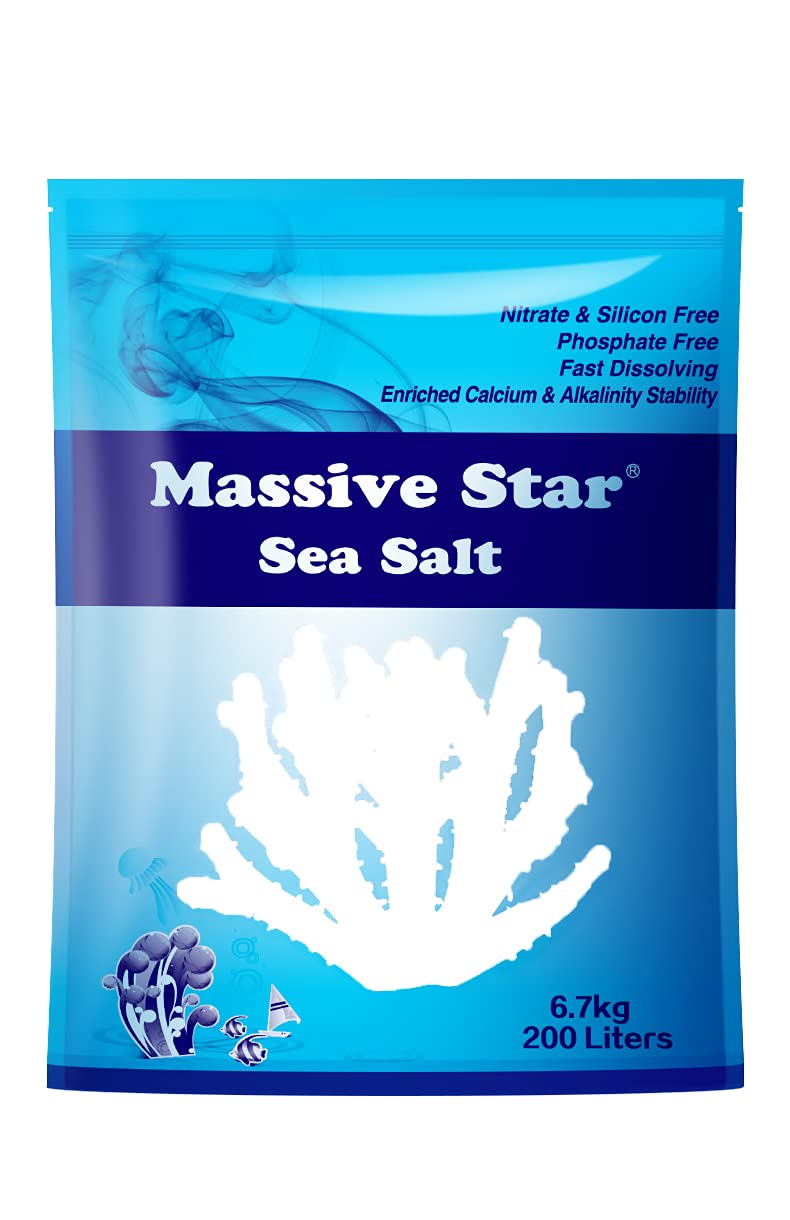 Massive Star Reef Salt, 6.7kg For Aquarium Ocean Reef Pro Marine Saltwater Coral Premium for Fish Tank